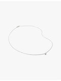 Monica Vinader sterling silver solitaire necklace with 0.06ct lab-grown diamond, UK version