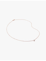 selfridges Monica Vinader Solitaire 18ct Rose Gold-Plated Vermeil Sterling Silver and 0.06ct Lab-Grown Diamond Necklace 41-46cm- Buy online at McGrocer