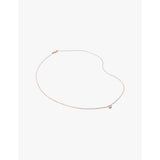 selfridges Monica Vinader Solitaire 18ct Rose Gold-Plated Vermeil Sterling Silver and 0.06ct Lab-Grown Diamond Necklace 41-46cm- Buy online at McGrocer