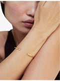 Monica Vinader 18ct gold lab-grown diamond cuff - British product