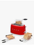 SMEG two-slice stainless steel toaster with logo plaque, UK version