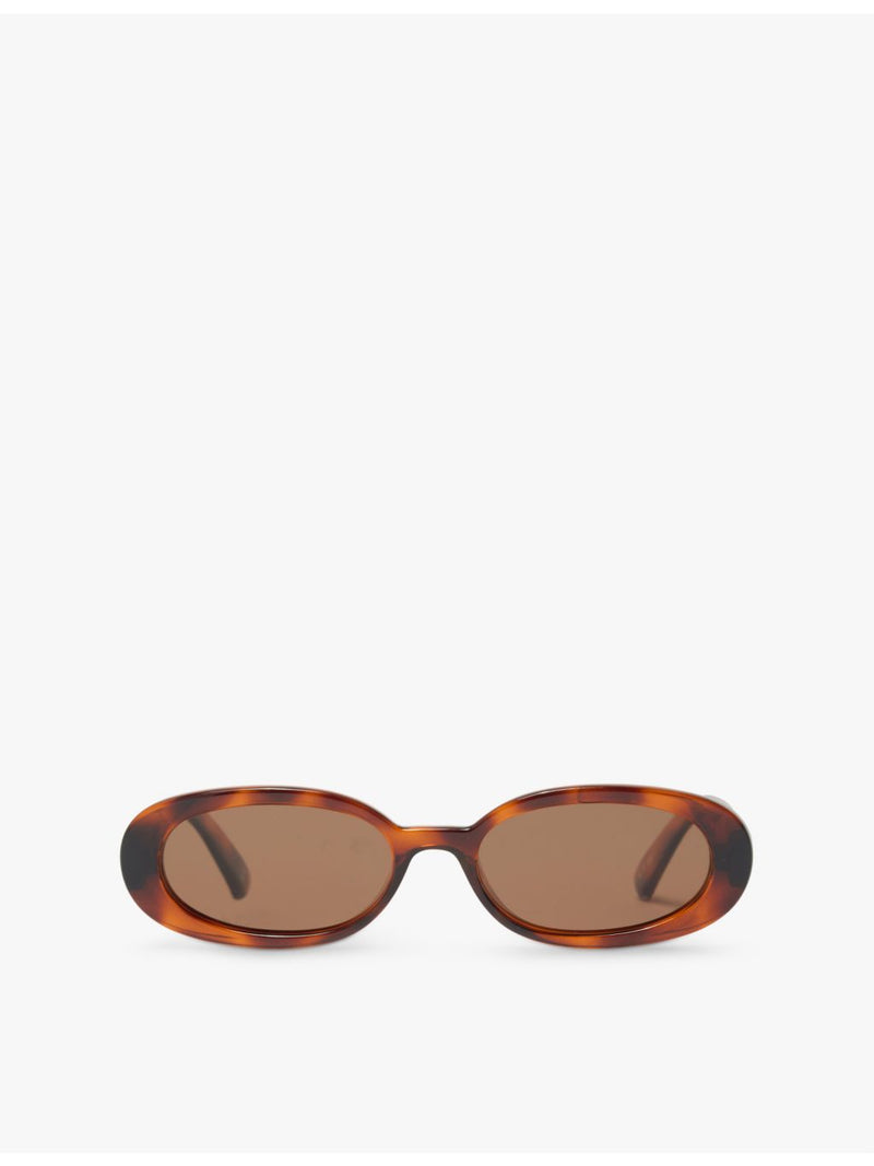 Le Specs Outta Love oval sunglasses with tortoise frame, UK version