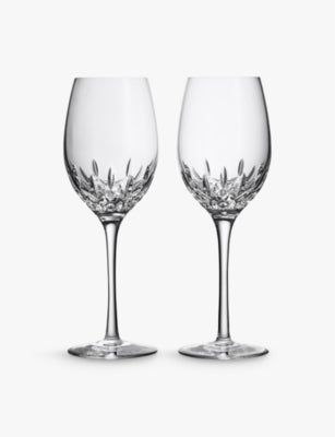 Waterford Lismore Essence crystal wine glasses set of two 475ml, UK version