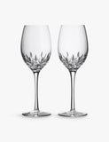 Waterford Lismore Essence crystal wine glasses set of two 475ml, UK version