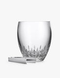 Waterford Lismore Essence crystal ice bucket with tongs (British brand)