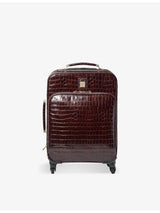 selfridges Aspinal of London Connaught Croc-effect Leather Cabin Suitcase 49.5cm- Buy online at McGrocer