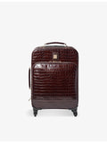 Aspinal of London croc-effect leather cabin suitcase 49.5cm, UK version
