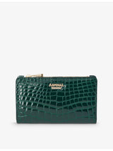 selfridges Aspinal of London Mayfair Logo-Plaque Leather Wallet- Buy online at McGrocer