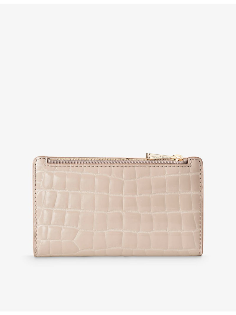 Aspinal of London Mayfair croc-effect leather wallet (British brand)
