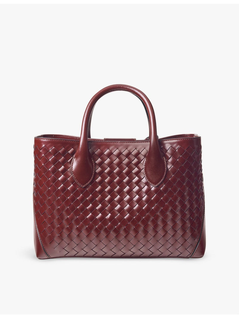 Aspinal of London Midi charm leather tote bag, imported from the UK