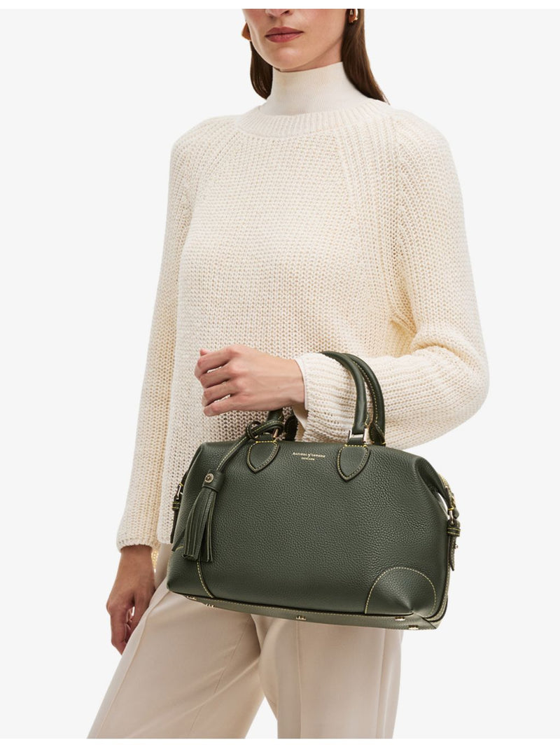 Aspinal of London Hudson Midi leather bowling bag, UK version