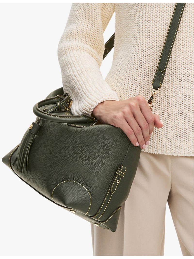 Aspinal of London Hudson Midi leather bowling bag, UK version