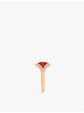 Bvlgari Divas' Dream rose gold ring with carnelian and diamond (British brand)