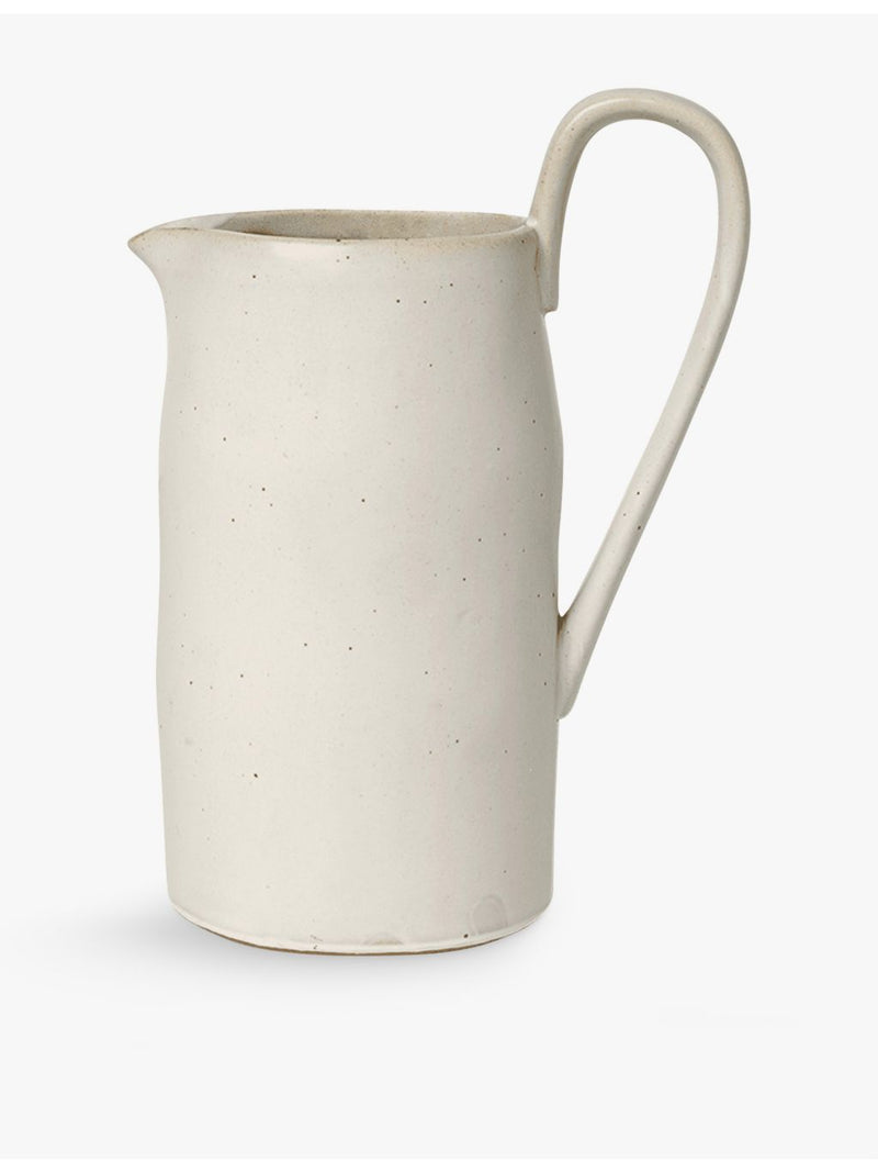 ferm LIVING Flow porcelain jug 1L, elegant speckled design (British brand)