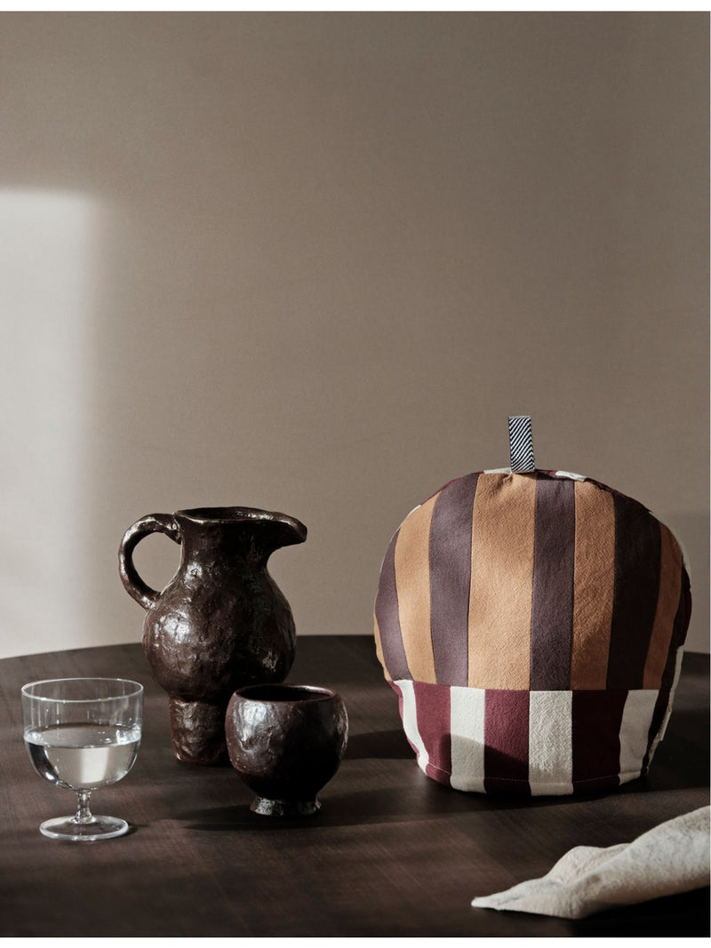 Ferm Living Doro glazed terracotta jug 20cm, imported from the UK