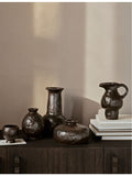 Ferm Living Doro glazed terracotta jug 20cm, imported from the UK