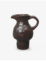 selfridges Ferm Living Doro Textured Glazed Terracotta Jug 20cm- Buy online at McGrocer