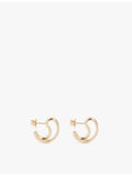 Bottega Veneta open drop earrings 18ct gold plated, UK version