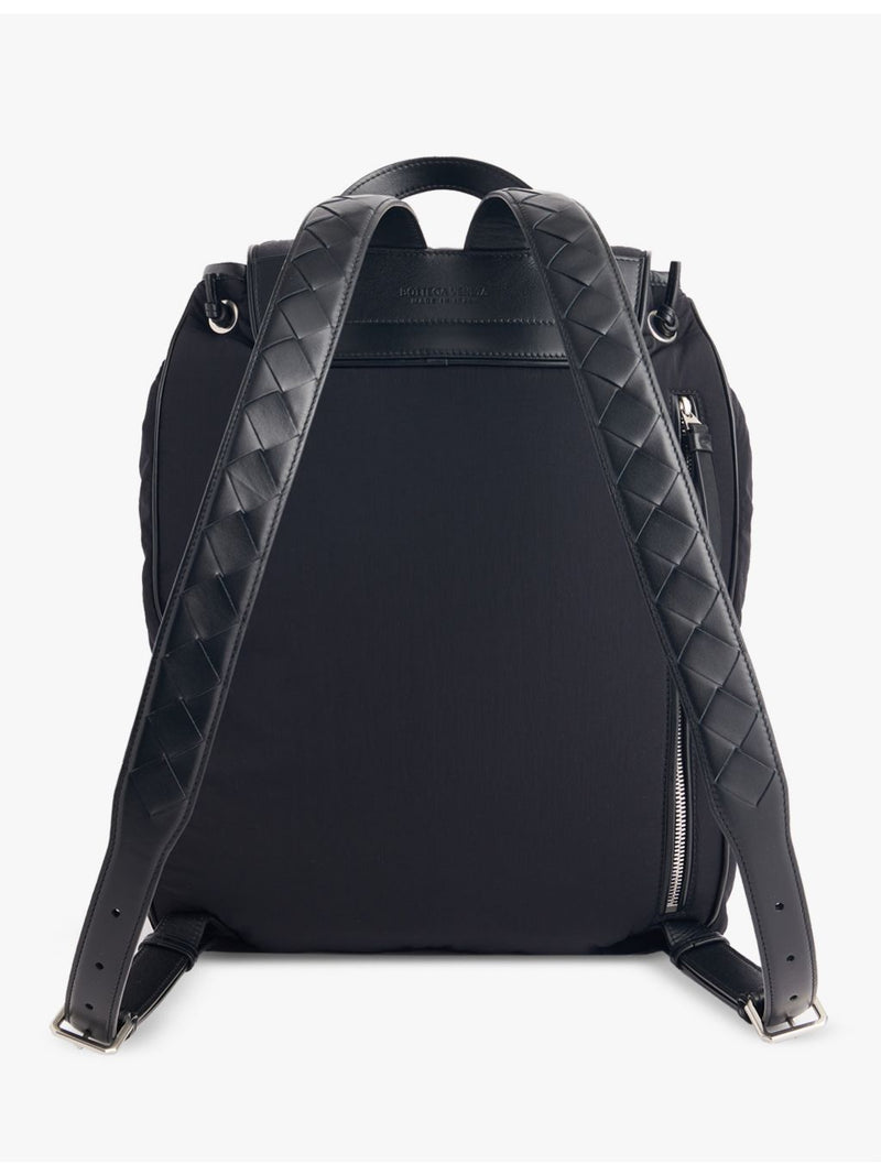 Bottega Veneta Nylon Intrecciato backpack, imported from the UK