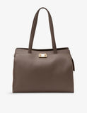 Reiss Delphine grained leather tote bag - British product