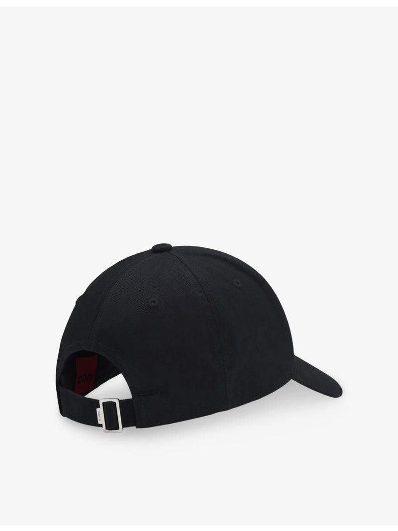 HUGO cotton twill baseball cap with stacked logo, UK version
