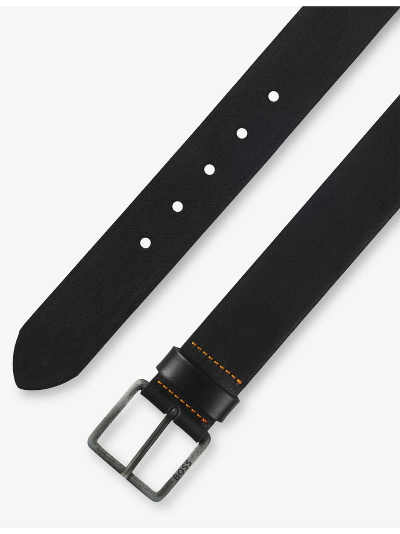 BOSS leather belt with logo buckle 4cm (British brand)