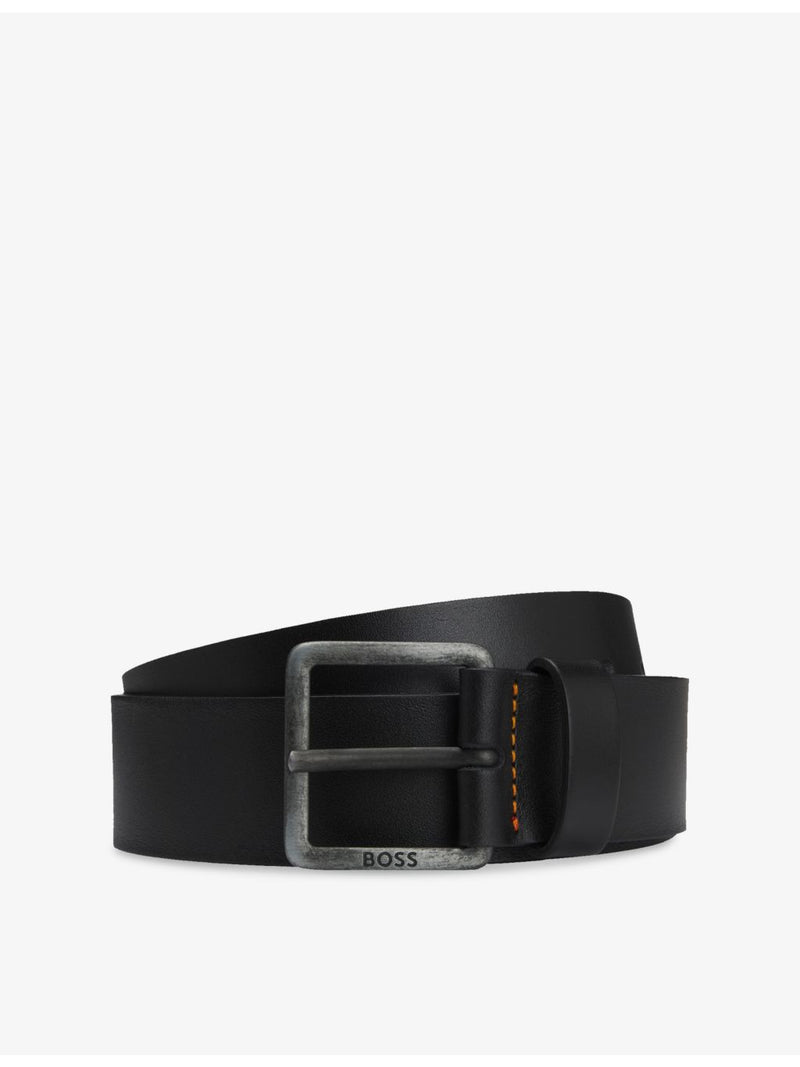 BOSS leather belt with logo buckle 4cm (British brand)
