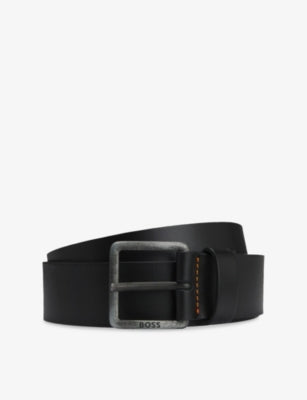 BOSS Logo-Buckle Leather Belt 4cm