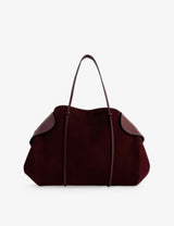 selfridges Neous Berenices Suede and Leather Shoulder Bag 30x30x15cm- Buy online at McGrocer