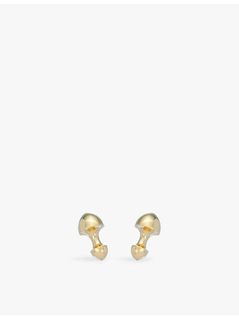 Biiju bullet cufflinks 18ct yellow gold-plated sterling silver - British product