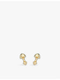 Biiju bullet cufflinks 18ct yellow gold-plated sterling silver - British product