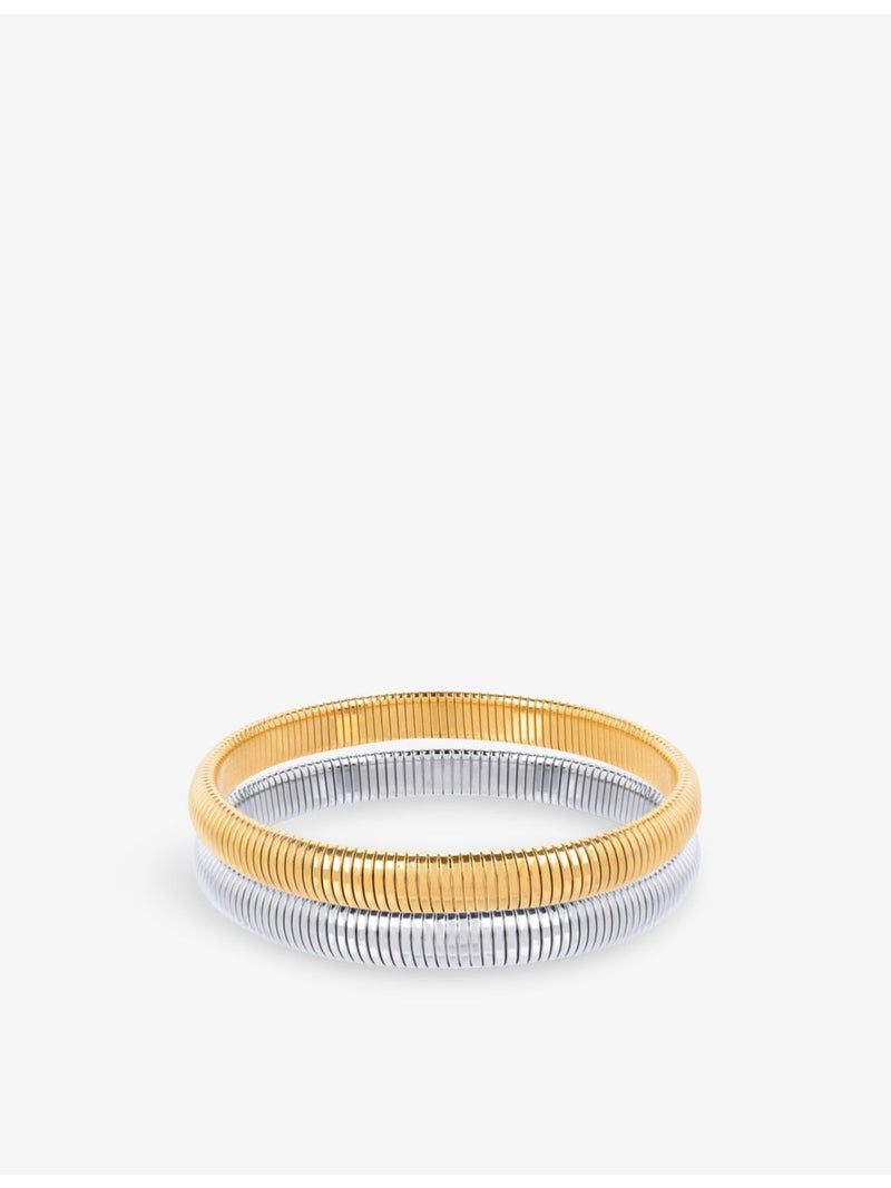 Amadeus yellow gold-plated bracelet set of two, imported from the UK