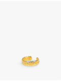 Amadeus Cesar 18ct yellow gold-plated vermeil ring, sterling silver (British brand)