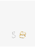 Sif Jakobs sterling silver zirconia hoop earrings 1.5cm, imported from the UK