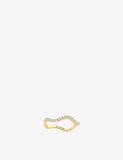 Sif Jakobs Ellera Waves 18ct Yellow Gold-Plated Sterling Silver and Zirconia Ring