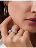 Sif Jakobs Goccia sterling silver open ring with zirconia - (British brand)
