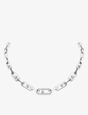 Messika Move Link diamond necklace 45cm, imported from the UK