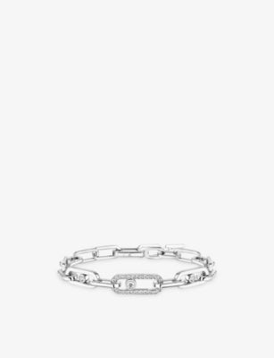 Messika Move Link 18ct Gold and 1.03ct Diamond Bracelet, 18cm
