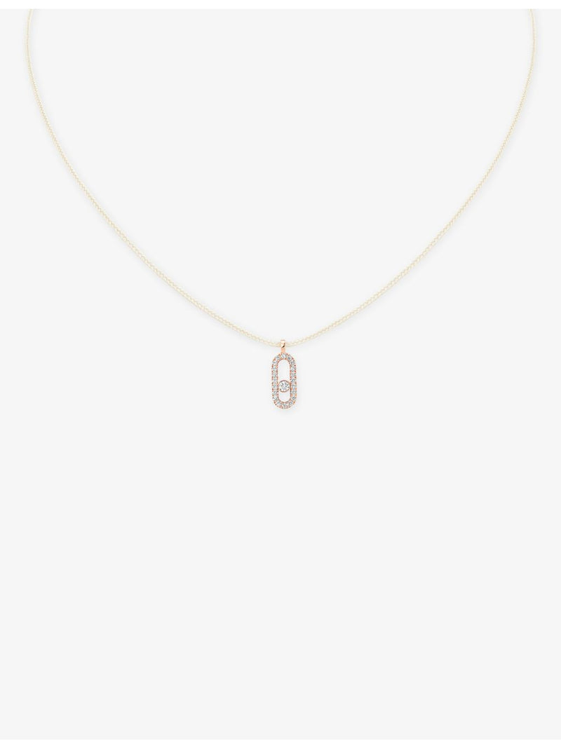 Messika 18ct white gold 0.09ct diamond cord necklace - British product