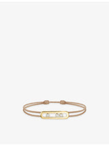 selfridges Messika Cares Pavé 18ct Yellow Gold and 0.26ct Diamond Cord Bracelet- Buy online at McGrocer