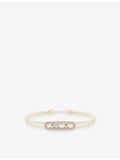 Messika diamond cord bracelet 18ct rose-gold 0.26ct pavé adjustable, UK version