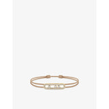 selfridges MESSIKA CARES Pavé 18ct Yellow-Gold and 0.26ct Diamond Cord Bracelet- Buy online at McGrocer
