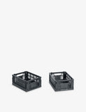 HAY Colour Stackable Mini Plastic Crates Set of Two