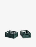 HAY Colour Stackable Mini Plastic Crates Set of Two
