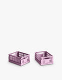 HAY Colour Stackable Mini Plastic Crates Set of Two