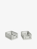 HAY Colour Stackable Mini Plastic Crates Set of Two