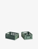 HAY Colour Stackable Mini Plastic Crates Set of Two