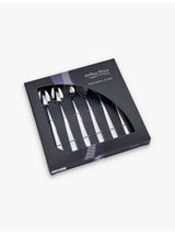selfridges Arthur Price Willow Stainless Steel Long Drink Spoons Set of Six- Buy online at McGrocer