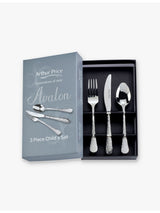 selfridges Arthur Price Avalon 3-Piece Children's Stainless Steel Cutlery Set- Buy online at McGrocer