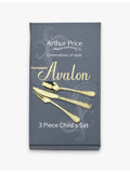Arthur Price children's cutlery set in Champagne Avalon - British product